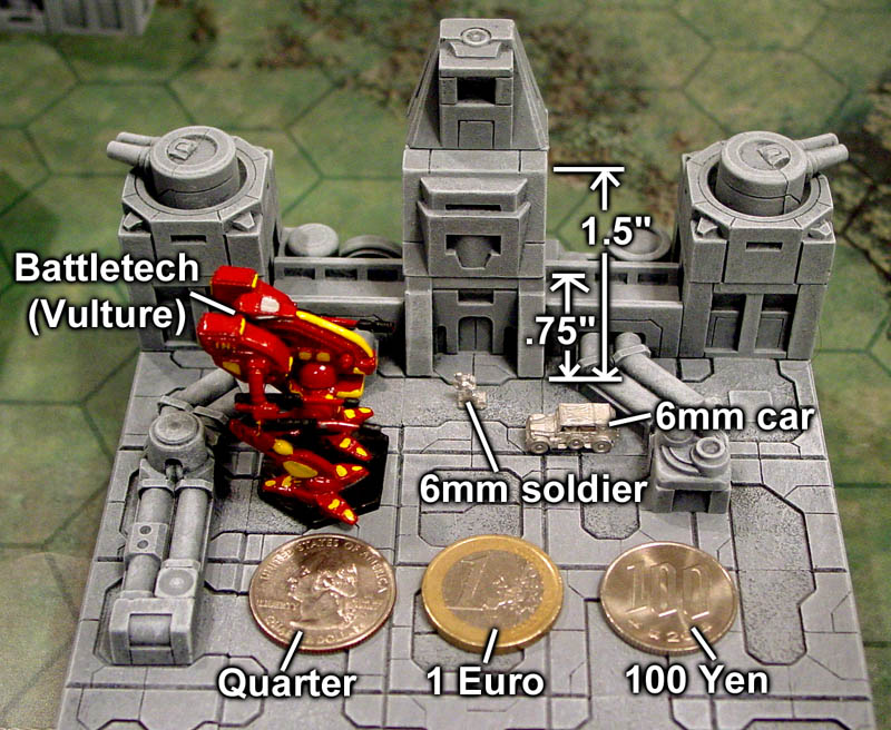 Epic Battletech Building Control Building Wargames Scenery Terrain 6mm 